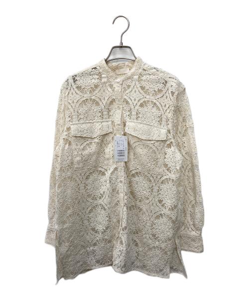 BALLSEY（ボールジィ）BALLSEY (ボールジィ) サークルコードレース スタンドカラーシャツ アイボリー サイズ:36 未使用品の古着・服飾アイテム