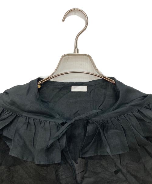 Heriter（エリテ）Heriter (エリテ) フリルカラーブラウス ブラック サイズ:Mの古着・服飾アイテム