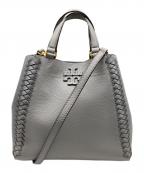 TORY BURCHトリーバーチ）の古着「マックグロースモールバケットバッグ」｜グレー