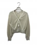 FRAY IDフレイ アイディー）の古着「LUNARシアーラメVネックカーディガン」｜ベージュ