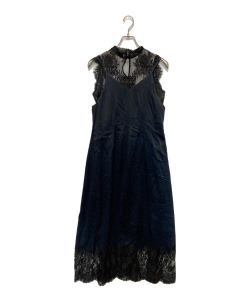 anuans（アニュアンス）anuans (アニュアンス) レースレイヤードキャミワンピース ネイビー サイズ:Ⅿの古着・服飾アイテム
