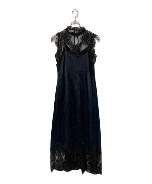 anuans（アニュアンス）anuans (アニュアンス) レースレイヤードキャミワンピース ネイビー サイズ:Ⅿの古着・服飾アイテム