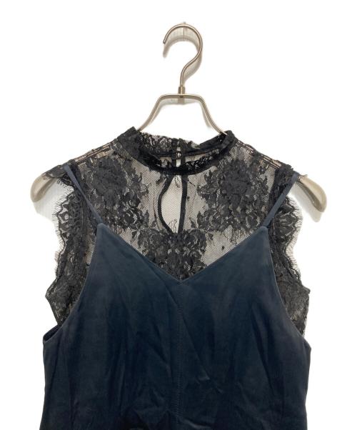 anuans（アニュアンス）anuans (アニュアンス) レースレイヤードキャミワンピース ネイビー サイズ:Ⅿの古着・服飾アイテム