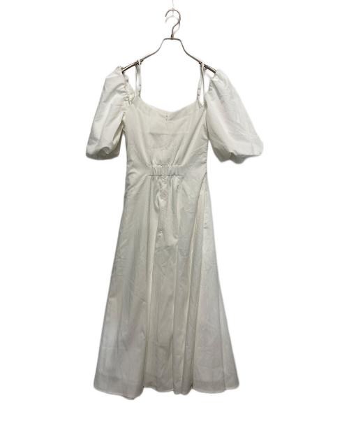 HER LIP TO（ハーリップトゥ）Her lip to (ハーリップトゥ) Papillon Stripe Shirt Dress　パピヨン・ストライプ・シャツ・ドレス ホワイト サイズ:Ⅿの古着・服飾アイテム