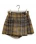 sheller（シェリエ）の古着「Mohair check wrap culottes」｜ブラウン