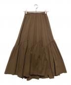 allurevilleアルアバイル）の古着「バイヤス切替ギャザーSK A」｜ブラウン