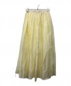 La boutique BonBonラブティックボンボン）の古着「ニュアンスギャザーシアースカート」｜イエロー