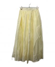 La boutique BonBon（ラブティックボンボン）の古着「ニュアンスギャザーシアースカート」｜イエロー