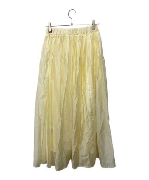 La boutique BonBon（ラブティックボンボン）La boutique BonBon (ラブティックボンボン) ニュアンスギャザーシアースカート イエロー サイズ:FREEの古着・服飾アイテム