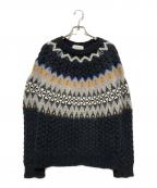 HERITANOVUMヘリテノーム）の古着「ノルディック柄ニット」｜ブラック
