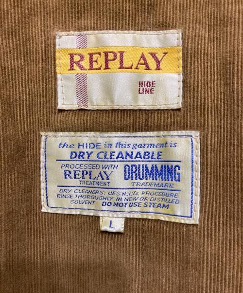 REPLAY（リプレイ）REPLAY (リプレイ) レザージャケット ブラウン サイズ:Lの古着・服飾アイテム