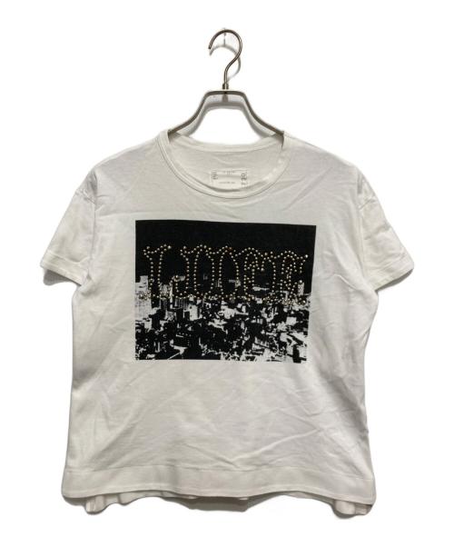 sacai（サカイ）sacai (サカイ) スタッズジップTシャツ ホワイト サイズ:1の古着・服飾アイテム
