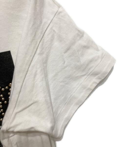 sacai（サカイ）sacai (サカイ) スタッズジップTシャツ ホワイト サイズ:1の古着・服飾アイテム