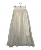 Snidelスナイデル）の古着「オーガンジーボリュームスカート」｜ホワイト