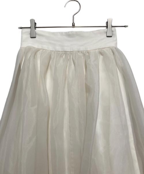 Snidel（スナイデル）Snidel (スナイデル) オーガンジーボリュームスカート ホワイト サイズ:SIZE 0の古着・服飾アイテム