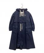 BORDERS at BALCONYボーダーズアットバルコニー）の古着「ボリュームスリーブ コート」｜ネイビー