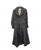 HER LIP TOハーリップトゥ）の古着「Herringbone Wool-Blend Classic Coat」｜ブラック