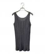 ISSEY MIYAKEイッセイミヤケ）の古着「ノースリーブプリーツカットソー」｜グリーン