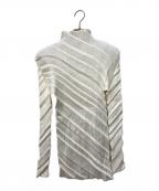 ISSEY MIYAKEイッセイミヤケ）の古着「プリーツカットソー」｜ホワイト