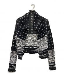 ISSEY MIYAKE（イッセイミヤケ）の古着「カーディガン」｜ブラック×ホワイト