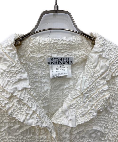 yoshiki hishinuma（ヨシキ・ヒシヌマ）yoshiki hishinuma (ヨシキ・ヒシヌマ) プリーツカーディガン ホワイト サイズ:2の古着・服飾アイテム