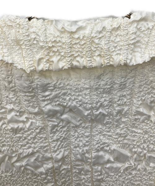 yoshiki hishinuma（ヨシキ・ヒシヌマ）yoshiki hishinuma (ヨシキ・ヒシヌマ) プリーツカーディガン ホワイト サイズ:2の古着・服飾アイテム