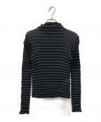ISSEY MIYAKEイッセイミヤケ）の古着「プリーツカットソー」｜ブラック