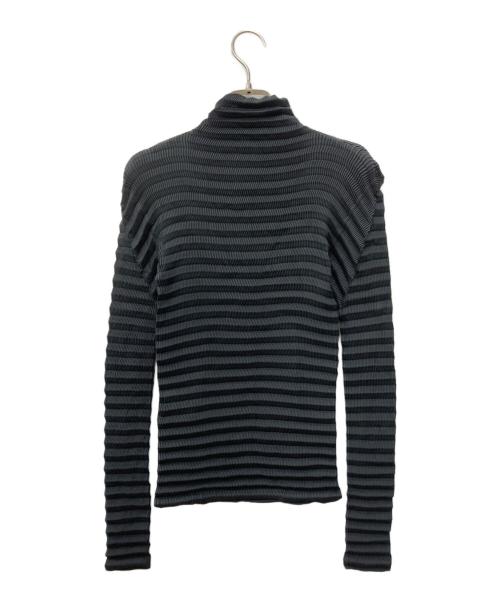 ISSEY MIYAKE（イッセイミヤケ）ISSEY MIYAKE (イッセイミヤケ) プリーツカットソー ブラック サイズ:Ｌの古着・服飾アイテム