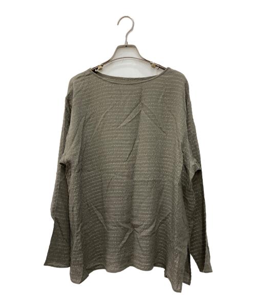 JURGEN LEHL（ヨーガンレール）JURGEN LEHL (ヨーガンレール) サイドスリットブラウス ブラウン サイズ:Mの古着・服飾アイテム