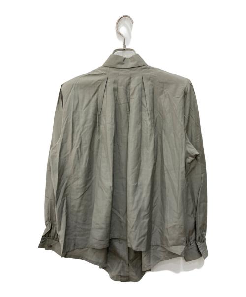 Christian Dior（クリスチャン ディオール）Christian Dior (クリスチャン ディオール) ギャザースリーブシルクシャツ グレー サイズ:Sの古着・服飾アイテム