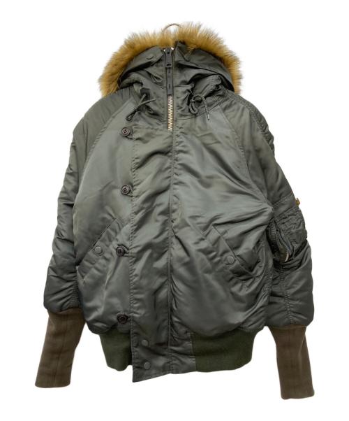 ALPHA（アルファ）ALPHA (アルファ) glamb (グラム) フライトジャケット グリーン サイズ:Sの古着・服飾アイテム