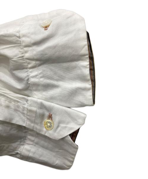 PAUL SMITH（ポールスミス）Paul Smith (ポールスミス) マルチストライプ刺繍シャツ ホワイト サイズ:Mの古着・服飾アイテム