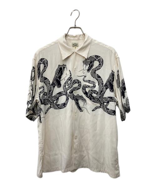 gold（ゴールド）gold (ゴールド) MONOTONE RATTLE SNAKE” OPEN SHIRT GOLD ホワイト サイズ:Mの古着・服飾アイテム