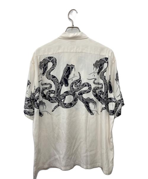 gold（ゴールド）gold (ゴールド) MONOTONE RATTLE SNAKE” OPEN SHIRT GOLD ホワイト サイズ:Mの古着・服飾アイテム
