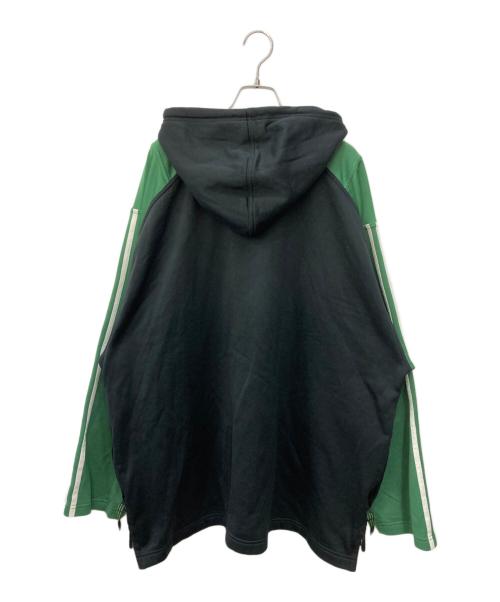 adiads（アディダス）adiads (アディダス) ジップアップジャケット グリーン×ブラック サイズ:Ｌの古着・服飾アイテム