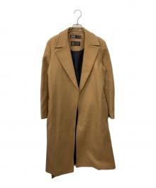 ZARA（ザラ）の古着「マンテコファブリックチェスターコート」｜ブラウン