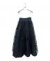 MAISON SPECIAL（メゾンスペシャル）の古着「2way Tulle Layered Plaid Pattern Volume Silhouette Skirt」｜ネイビー