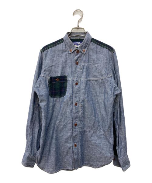 JUNYA WATANABE COMME des GARCONS（(ジュンヤワタナベ コムデギャルソン）JUNYA WATANABE COMME des GARCONS ((ジュンヤワタナベ コムデギャルソン) 切替シャツ インディゴ サイズ:XSの古着・服飾アイテム