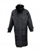 BURBERRY LONDONバーバリーロンドン）の古着「フォックスファー襟中綿コート」｜パープル