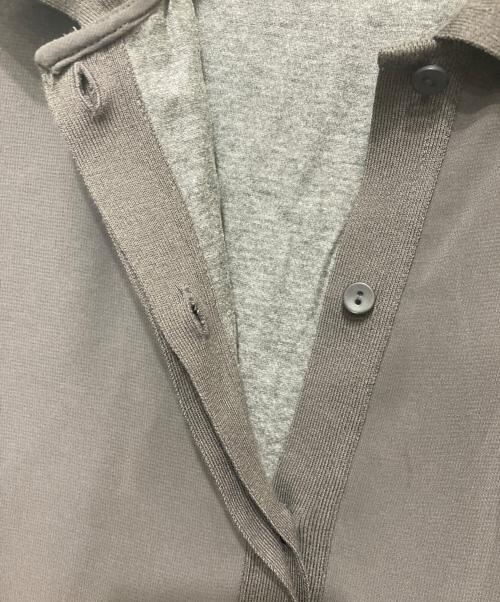 ANAYI（アナイ）ANAYI (アナイ) シフォンコンビスキッパー衿ワンピース グレー サイズ:38の古着・服飾アイテム