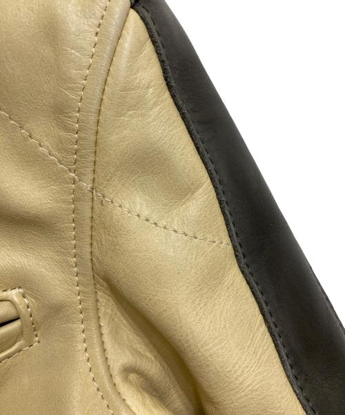 INDIAN MOTORCYCLE（インディアンモーターサイクル）INDIAN MOTORCYCLE (インディアンモーターサイクル) カーフスキンシングルライダースジャケット ベージュ サイズ:36の古着・服飾アイテム