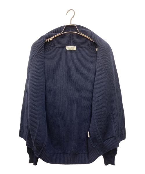 FILIPPO DE LAURENTIIS（フィリッポ・デ・ローレンティス）FILIPPO DE LAURENTIIS (フィリッポ・デ・ローレンティス) メリノウールショールカラーカーディガン ネイビー サイズ:50の古着・服飾アイテム