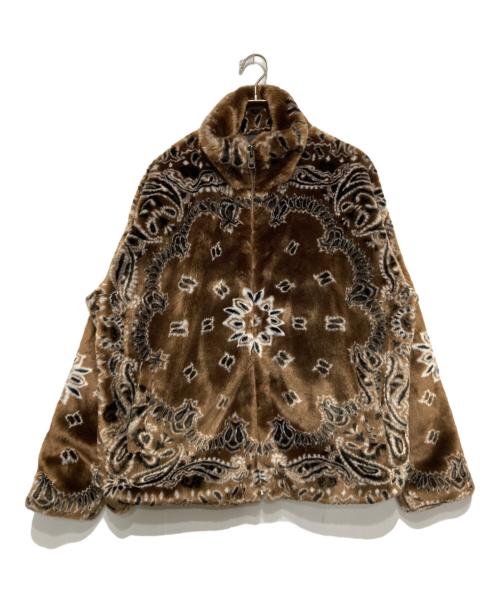 DANKE SCHON（ダンケ シェーン）Danke schon (ダンケ シェーン) ペイズリーファーブルゾン ブラウン サイズ:Lの古着・服飾アイテム