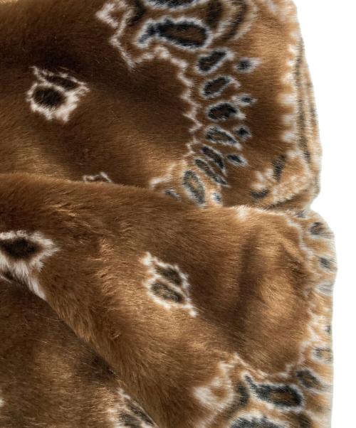 DANKE SCHON（ダンケ シェーン）Danke schon (ダンケ シェーン) ペイズリーファーブルゾン ブラウン サイズ:Lの古着・服飾アイテム