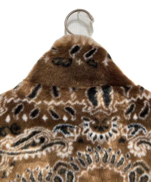 DANKE SCHON（ダンケ シェーン）Danke schon (ダンケ シェーン) ペイズリーファーブルゾン ブラウン サイズ:Lの古着・服飾アイテム