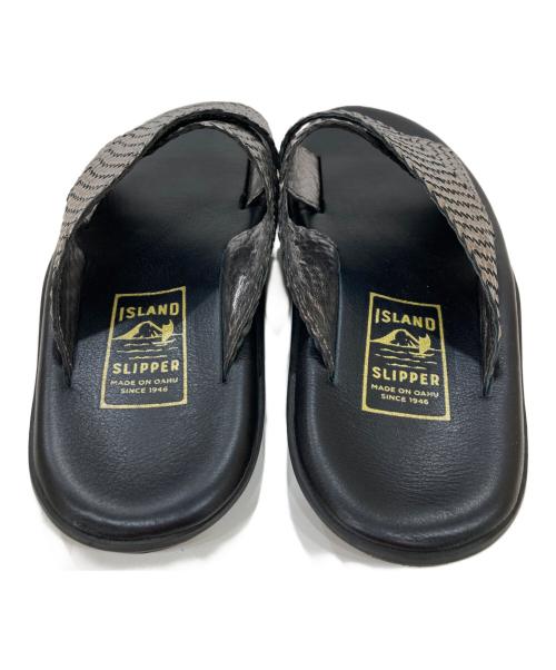 ISLAND SLIPPER（アイランドスリッパ）ISLAND SLIPPER (アイランドスリッパ) クロスストライップメッシュサンダル ブラック サイズ:10の古着・服飾アイテム