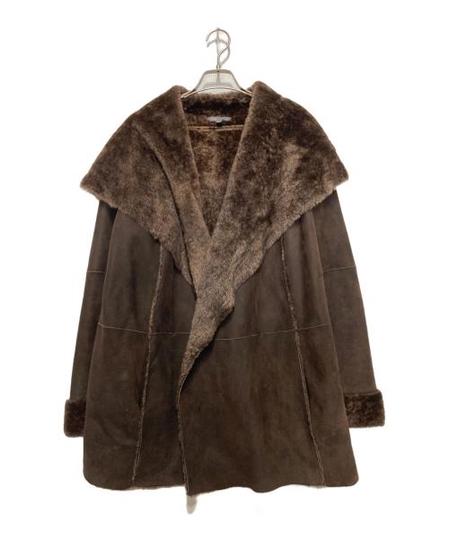 VINCE（ヴィンス）VINCE (ヴィンス) ムートンコート ブラウン サイズ:Lの古着・服飾アイテム