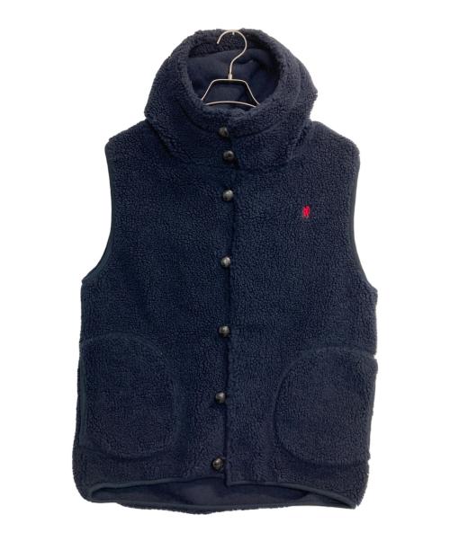 Gymphlex（ジムフレックス）Gymphlex (ジムフレックス) ボアフーデッドベスト ネイビー サイズ:Ｌの古着・服飾アイテム