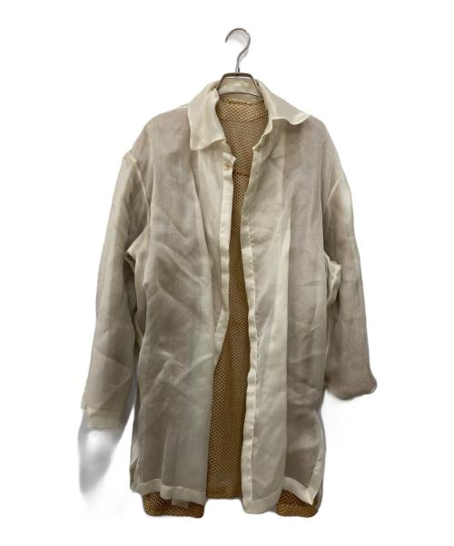 GIANFRANCO FERRE（ジャンフランコフェレ）GIANFRANCO FERRE (ジャンフランコフェレ) シアーシャツ ベージュ サイズ:40の古着・服飾アイテム