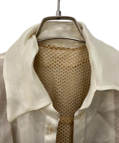 GIANFRANCO FERRE（ジャンフランコフェレ）GIANFRANCO FERRE (ジャンフランコフェレ) シアーシャツ ベージュ サイズ:40の古着・服飾アイテム